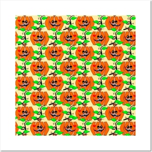 Pumpkin Party Pattern Posters and Art